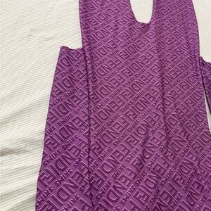 Fendi Purple Logo Dress